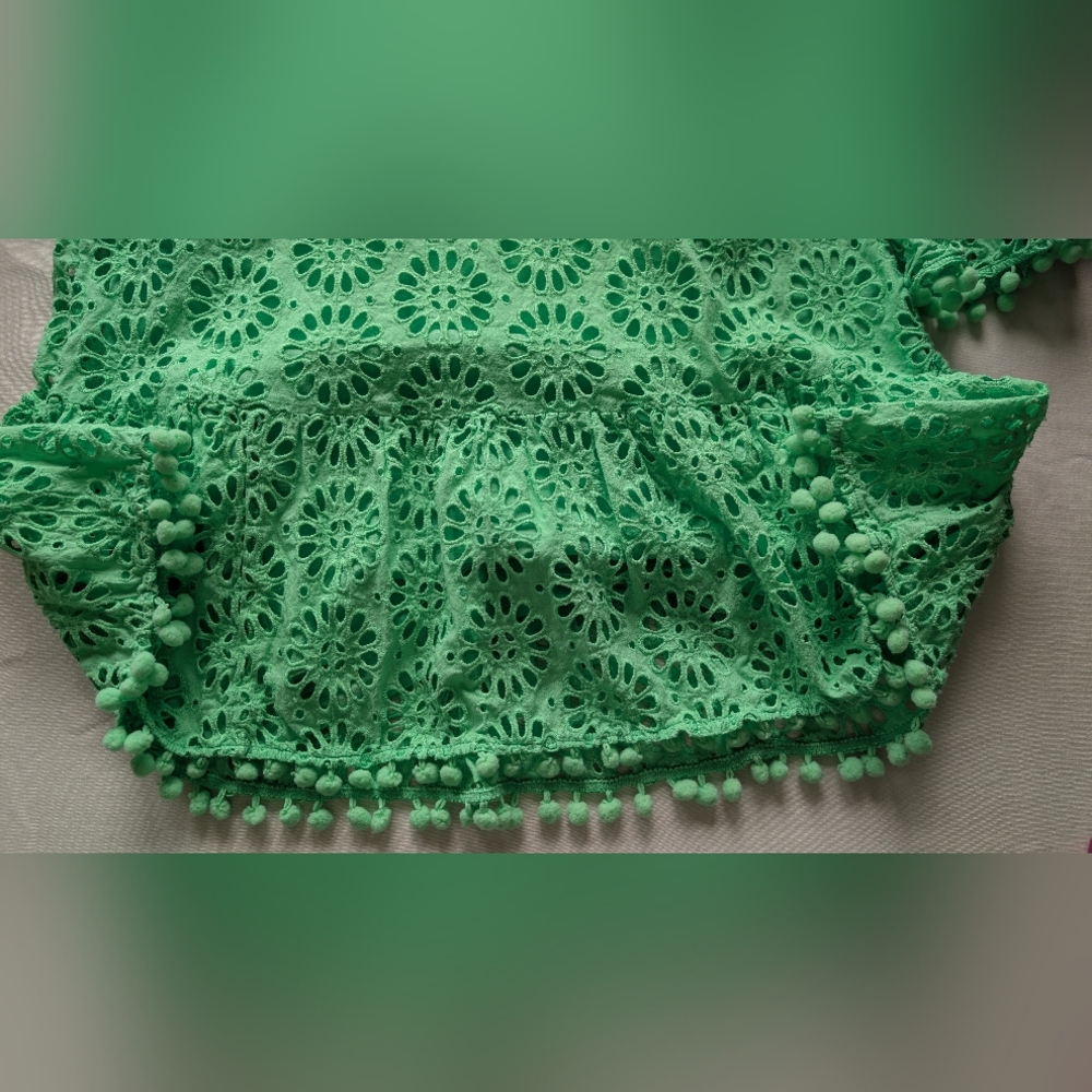 Lilly Pulitzer Mint Green Eyelet Mini Dress - Picture 7 of 8